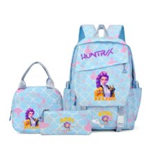 3Pcs Anime Kawaii KPop Demon Hunters Rumi School Bag 3Pcs Anime Kawaii KPop Demon Hunters Rumi School Bag