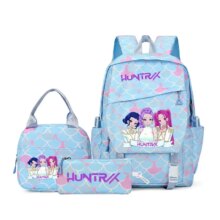 3Pcs Kawaii KPop Demon Hunters Huntrix School Bag 3Pcs Kawaii KPop Demon Hunters Huntrix School Bag