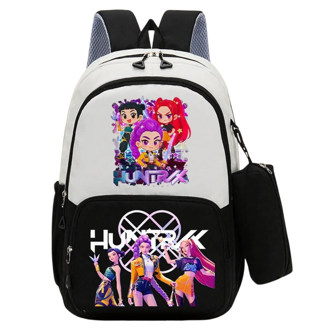 Kawaii Anime KPop Demon Hunters Backpack With Pencil Case