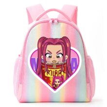 Anime KPop Demon Hunters Kawaii Mira Rainbow Backpack Anime KPop Demon Hunters Kawaii Mira Rainbow Backpack
