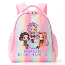 Anime Kawaii KPop Demon Hunters Polyester Rainbow Backpack Anime Kawaii KPop Demon Hunters Polyester Rainbow Backpack