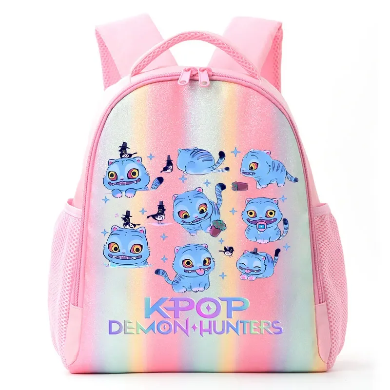 Anime KPop Demon Hunters Derpy Tiger And Sussie Kawaii Rainbow Backpack