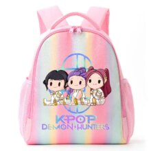 Kawaii KPop Demon Hunters Polyester Rainbow Backpack Kawaii KPop Demon Hunters Polyester Rainbow Backpack