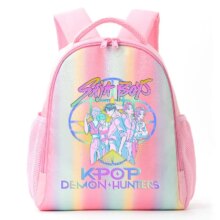 KPop Demon Hunters Kawaii Saja Boys Rainbow Backpack KPop Demon Hunters Kawaii Saja Boys Rainbow Backpack