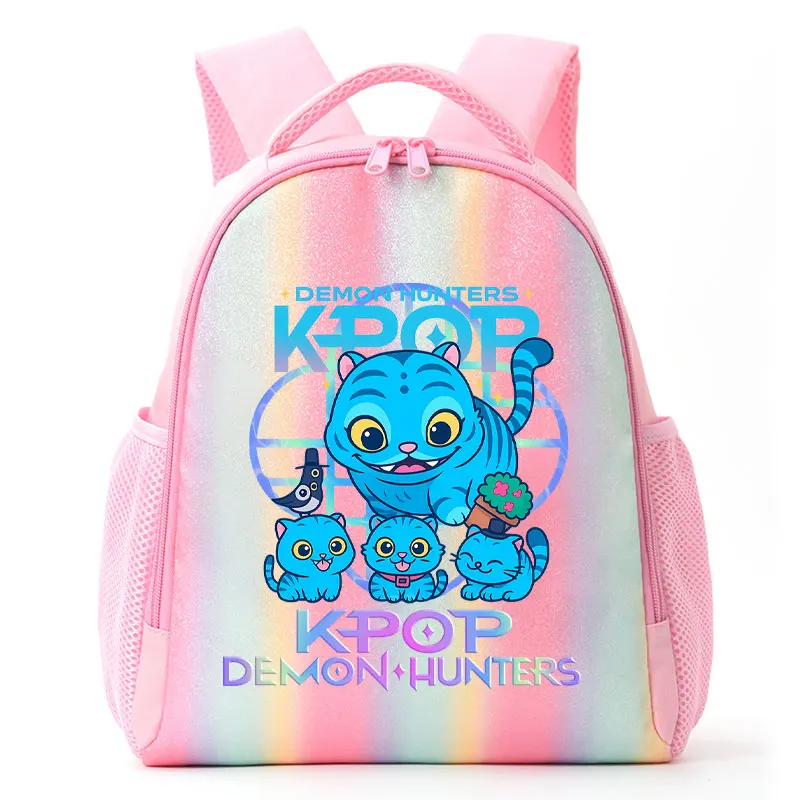 KPop Anime Demon Hunters Derpy Tiger And Sussie Kawaii Rainbow Backpack