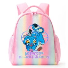 Kawaii KPop Demon Hunters Derpy Tiger And Sussie Rainbow Backpack Kawaii KPop Demon Hunters Derpy Tiger And Sussie Rainbow Backpack