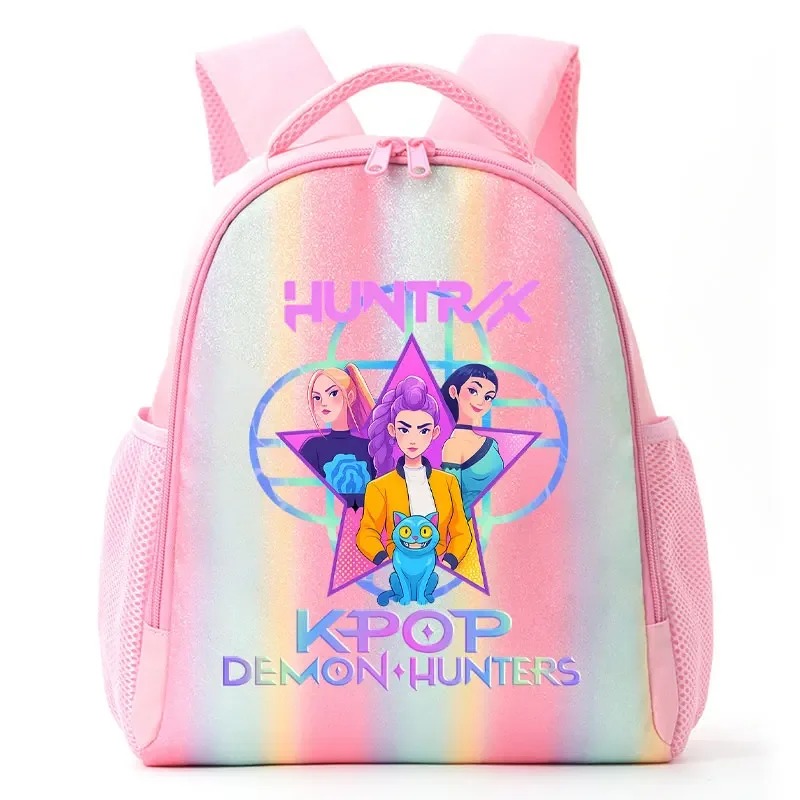 Anime KPop Demon Hunters Kawaii Polyester Rainbow Backpack