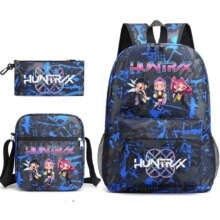 3Pcs/Set Anime KPop Demon Hunters Kawaii Polyester Backpack 3Pcs/Set Anime KPop Demon Hunters Kawaii Polyester Backpack