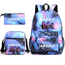 3Pcs/Set Kawaii KPop Demon Hunters Backpack For Student 3Pcs/Set Kawaii KPop Demon Hunters Backpack For Student