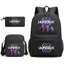 3Pcs/Set Kawaii Anime KPop Demon Hunters Polyester Backpack 3Pcs/Set Kawaii Anime KPop Demon Hunters Polyester Backpack