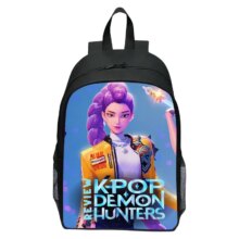 Anime Kawaii Kpop Demon Hunters Rumi Polyester School Bag Anime Kawaii Kpop Demon Hunters Rumi Polyester School Bag