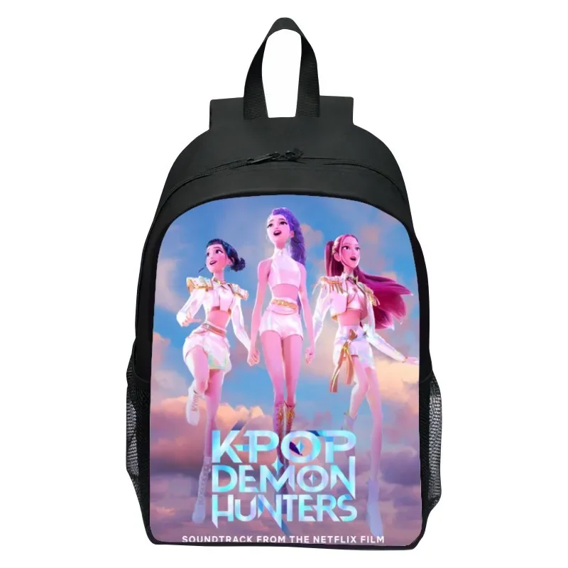 Anime Kpop Demon Hunters Kawaii Character Polyester School Bag