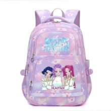 KPop Demon Hunters Kawaii Canvas Backpack KPop Demon Hunters Kawaii Canvas Backpack
