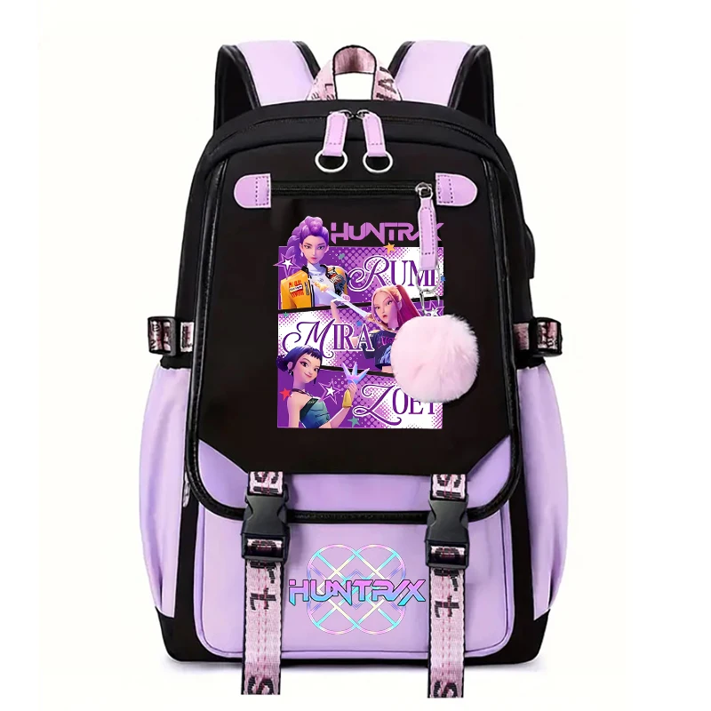 KPop Demon Hunters Kawaii Canvas School Bag