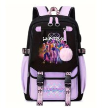 Anime KPop Demon Hunters Kawaii Canvas School Bag Anime KPop Demon Hunters Kawaii Canvas School Bag