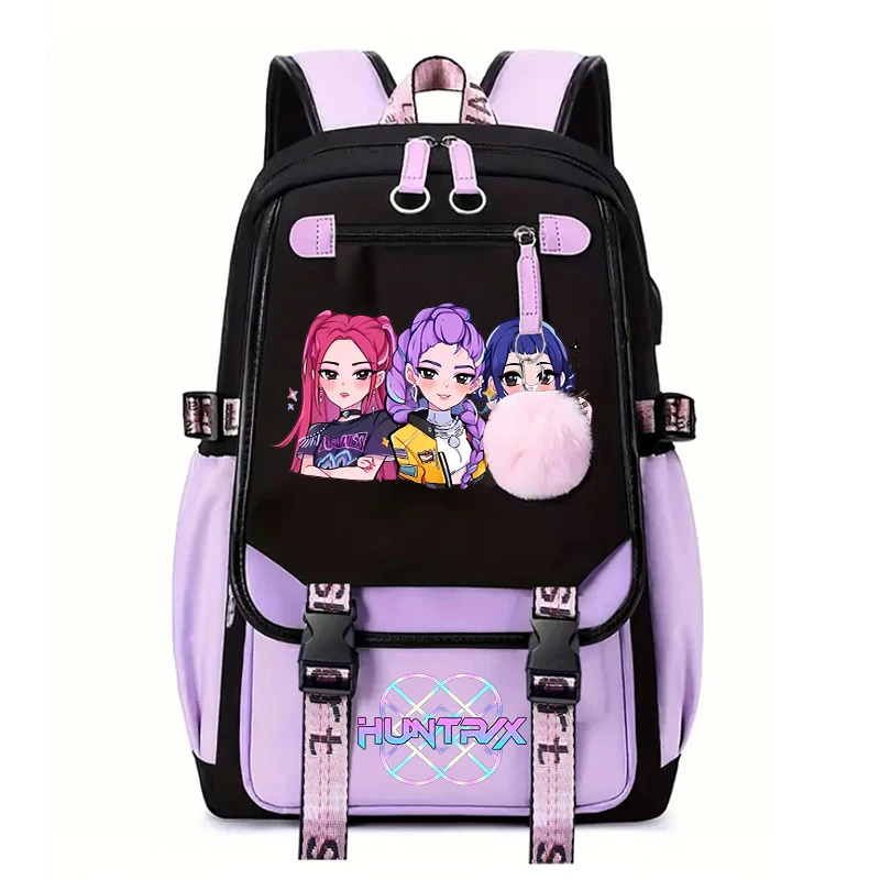 Anime KPop Demon Hunters Canvas Kawaii School Bag