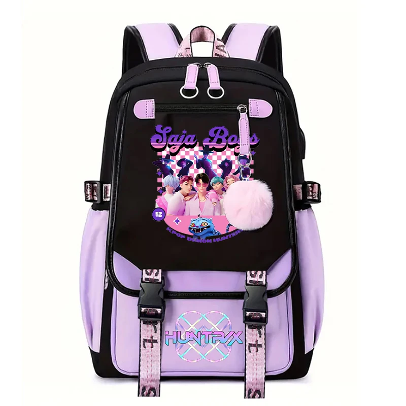Kawaii KPop Demon Hunters Saja Boys School Bag