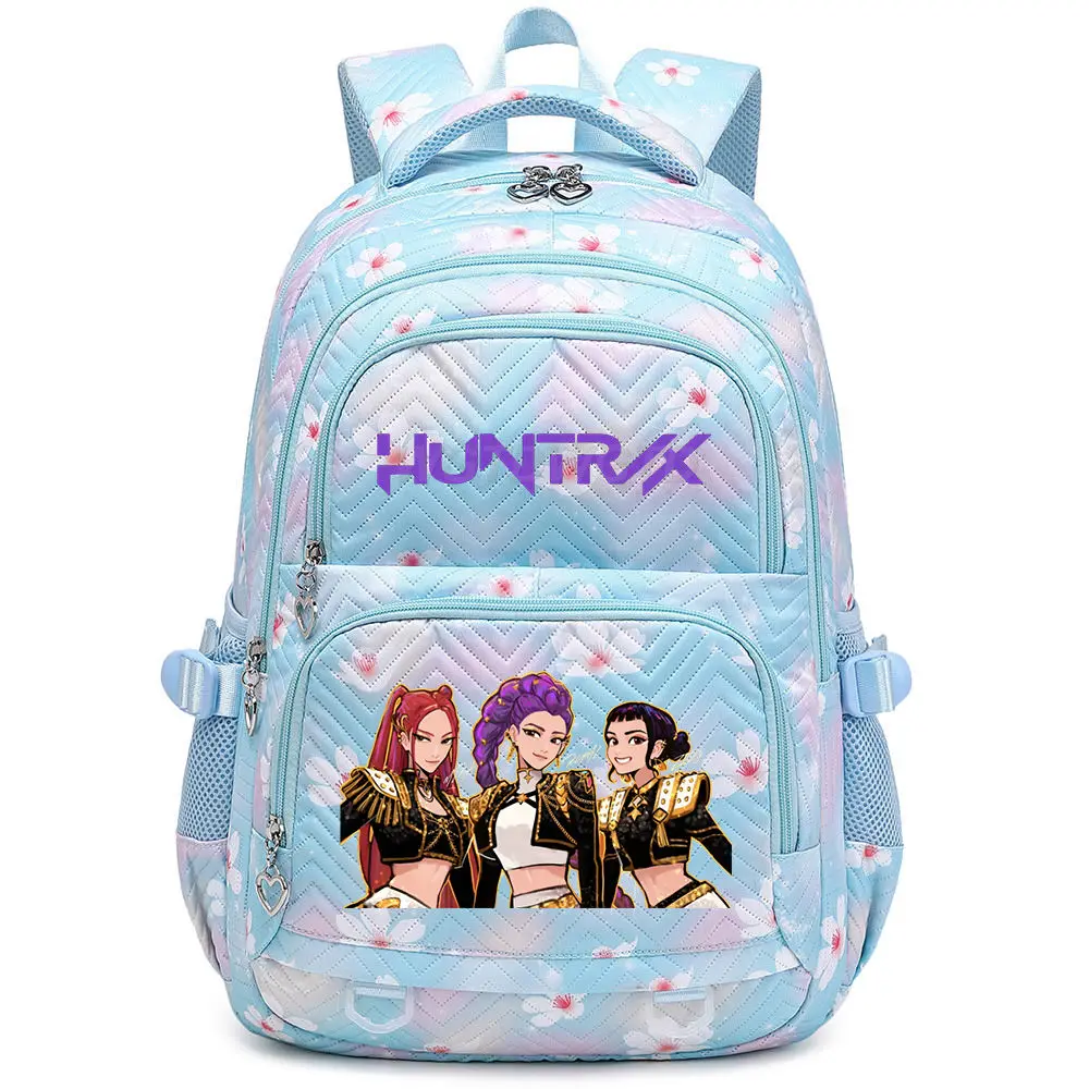 KPop Anime Demon Hunters Character Kawaii Nylon School Bag
