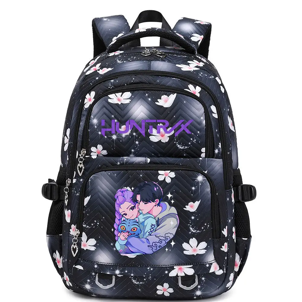 Kawaii KPop Demon Hunters Character Nylon School Bag