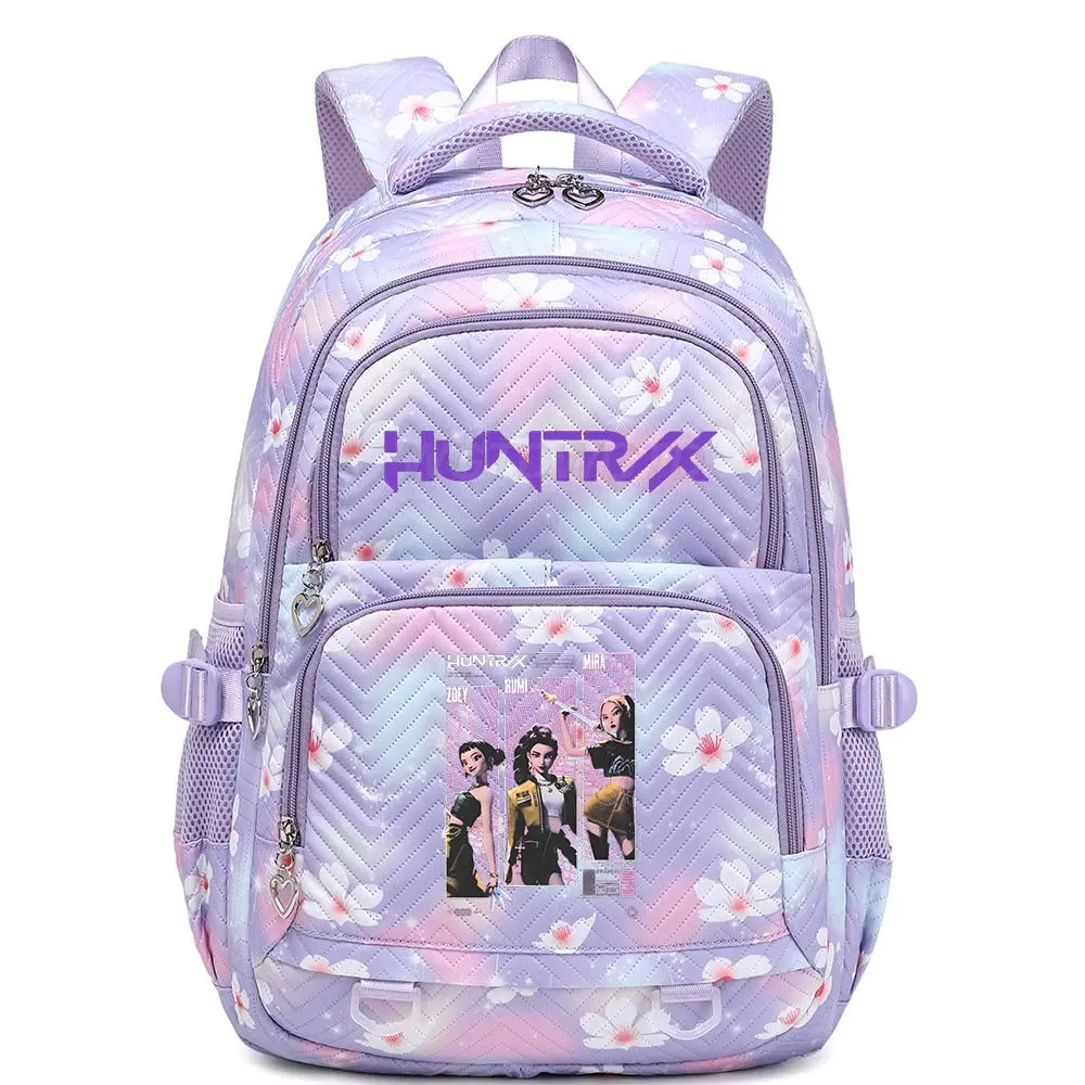 Kawaii KPop Anime Demon Hunters character Polyester Printed Backpack