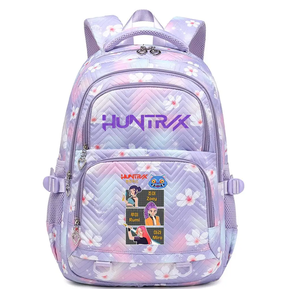Kawaii KPop Demon Hunters Character Polyester Backpack Kawaii KPop Demon Hunters Character Polyester Backpack