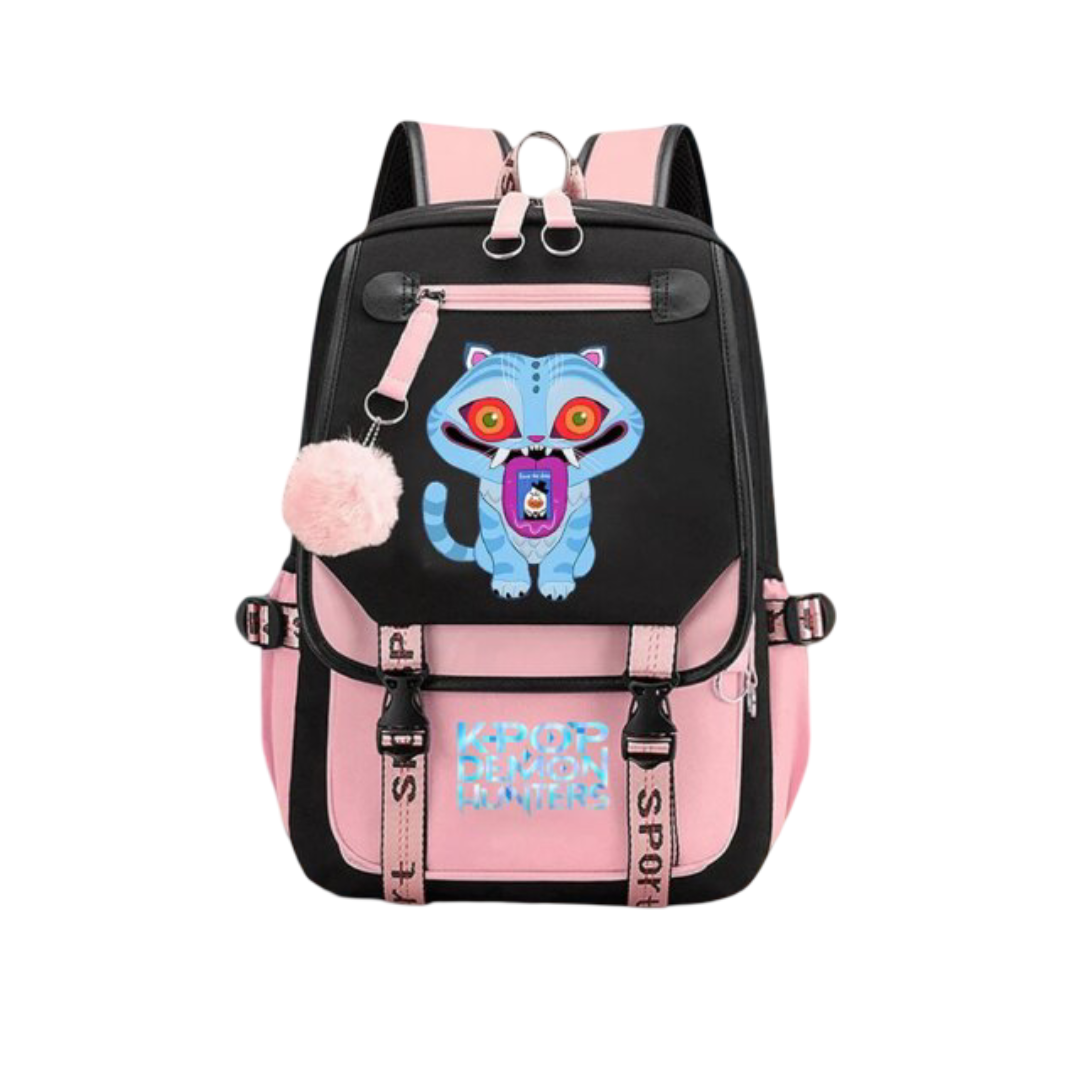 KPop Demon Hunters Kawaii Derpy Tiger Printed Backpack