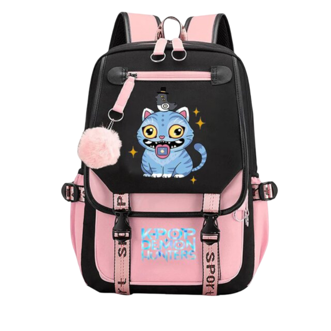 Kawaii KPop Anime Demon Hunters Derpy Tiger And Sussie Backpack