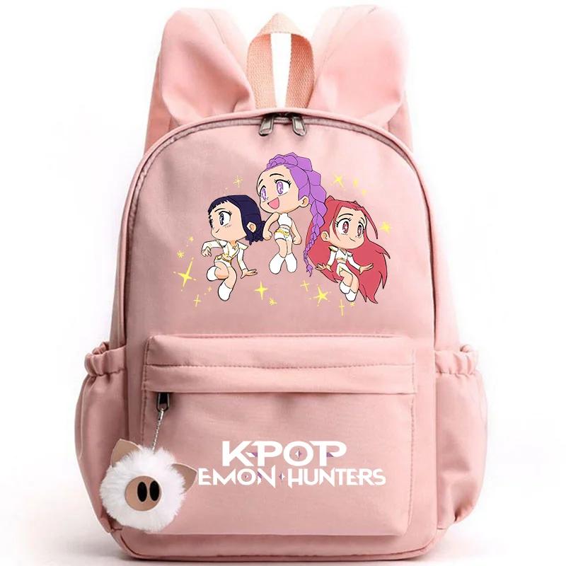 Kawaii Anime KPop Demon Hunters Character Rabbit Ear Backpack
