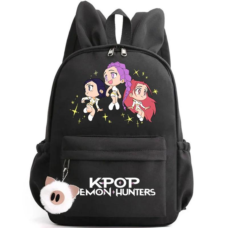 Kawaii Anime KPop Demon Hunters Character Rabbit Ear Backpack