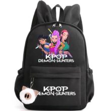 Kawaii Anime KPop Demon Hunters Printed Rabbit Ear Backpack Kawaii Anime KPop Demon Hunters Printed Rabbit Ear Backpack