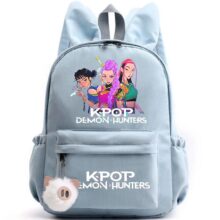 Kawaii Anime KPop Demon Hunter Printed Rabbit Ear Backpack Kawaii Anime KPop Demon Hunter Printed Rabbit Ear Backpack