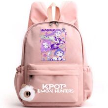 Kawaii KPop Demon Hunters Anime Nylon Rabbit Ear Backpack Kawaii KPop Demon Hunters Anime Nylon Rabbit Ear Backpack