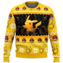 Cartoon Christmas Pokemon Pikachu Kawaii Sweater Cartoon Christmas Pokemon Pikachu Kawaii Sweater