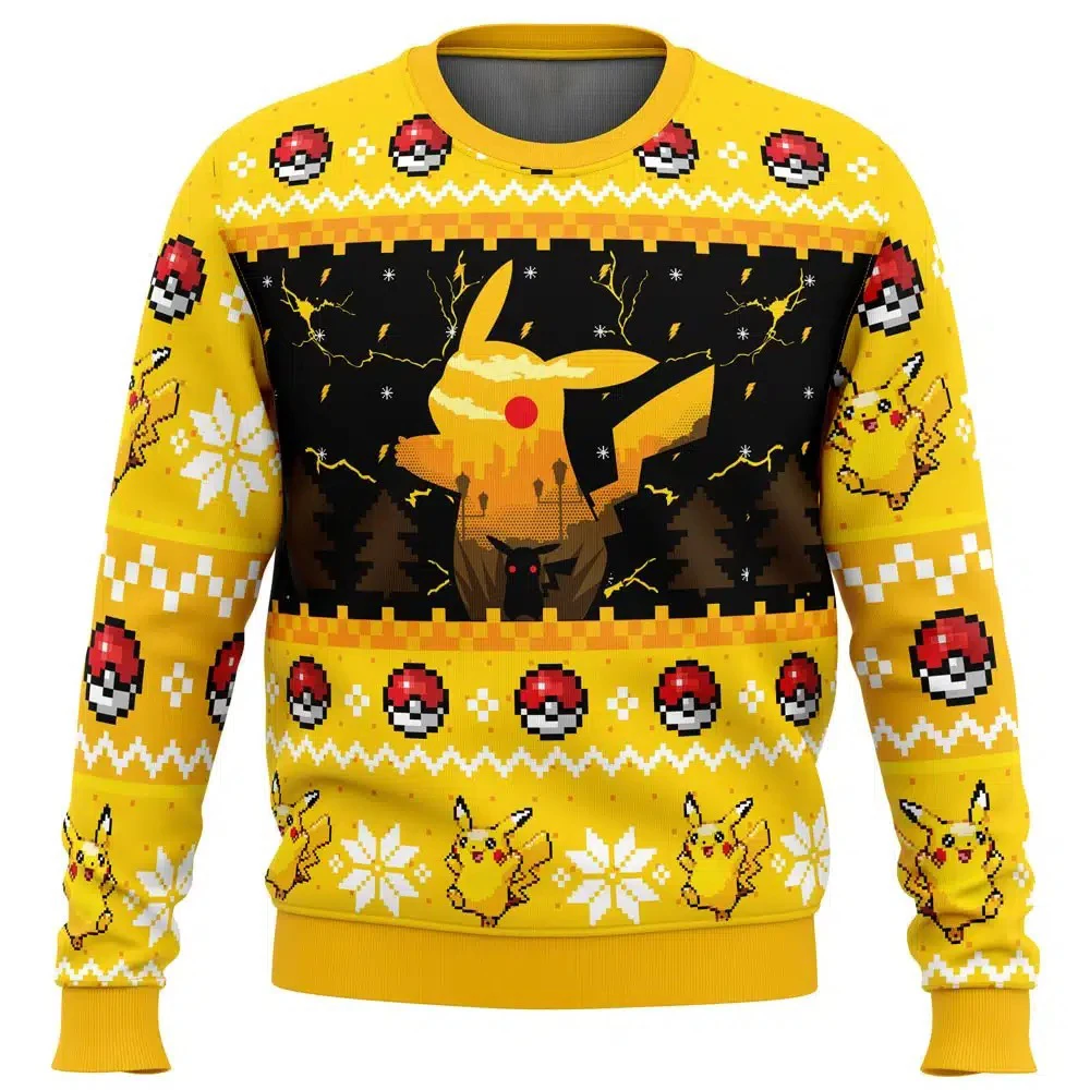 Cartoon Christmas Pokemon Pikachu Kawaii Sweater