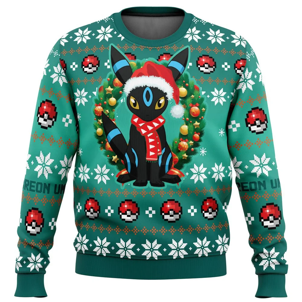 Anime Kawaii Christmas Pokemon Umbreon Sweater