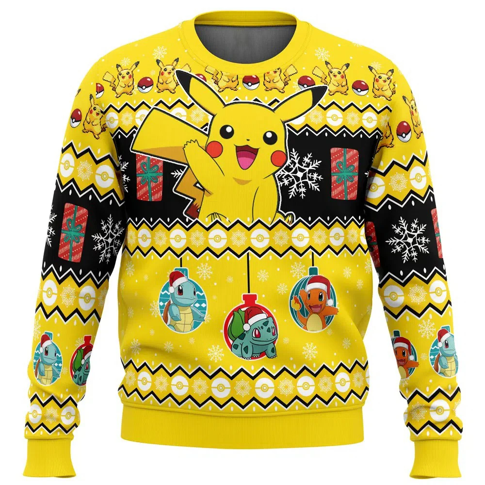 Kawaii Cartoon Christmas Pokemon Pikachu Sweater