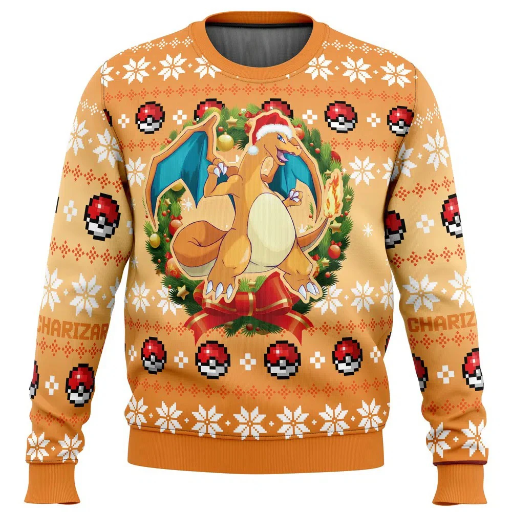 Christmas Kawaii Pokemon Charmander Sweater Christmas Kawaii Pokemon Charmander Sweater