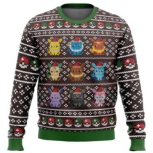Anime Christmas Pokemon Character Kawaii Sweater Anime Christmas Pokemon Character Kawaii Sweater