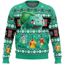 Anime Christmas Pokemon Bulbasaur Kawaii Sweater Anime Christmas Pokemon Bulbasaur Kawaii Sweater