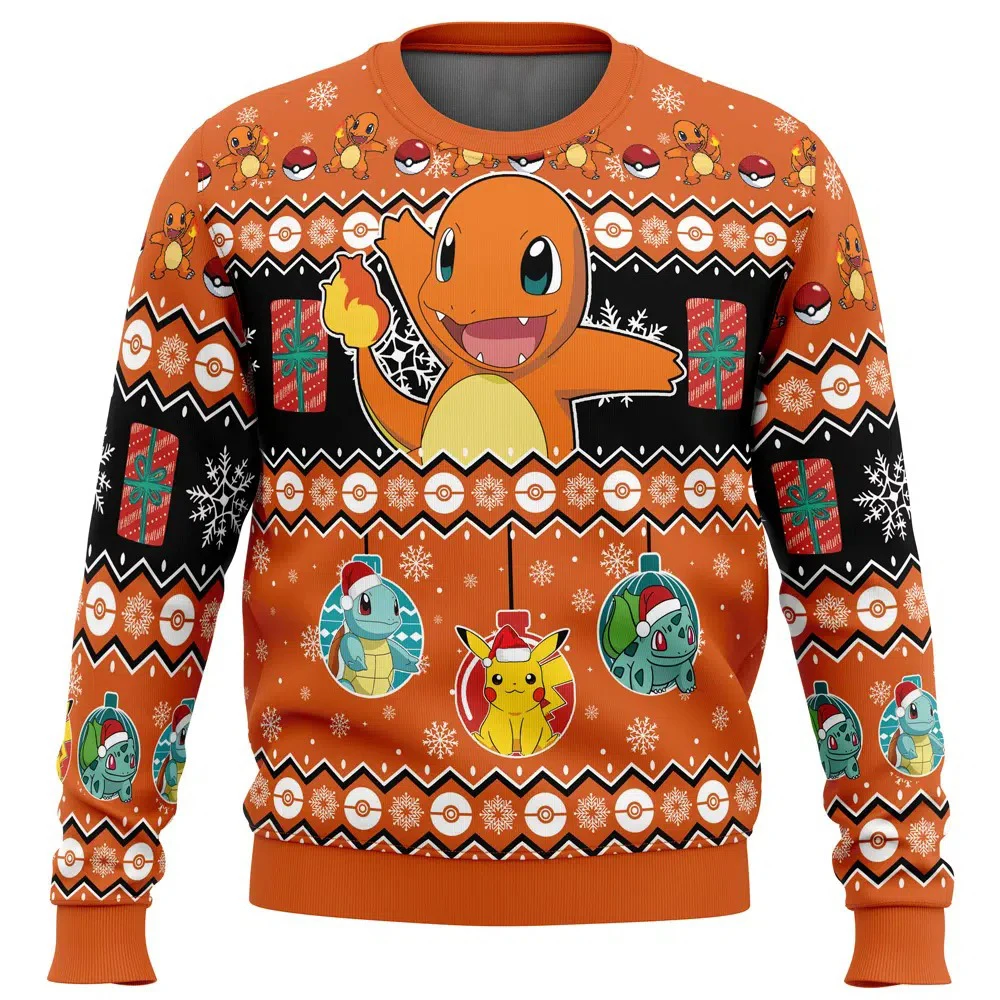 Christmas Pokemon Charmander Kawaii Sweater