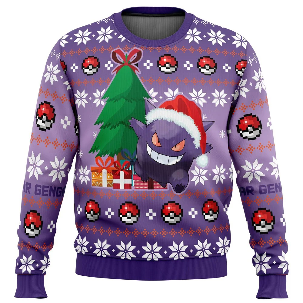 Christmas Pokemon Gengar Kawaii Sweater