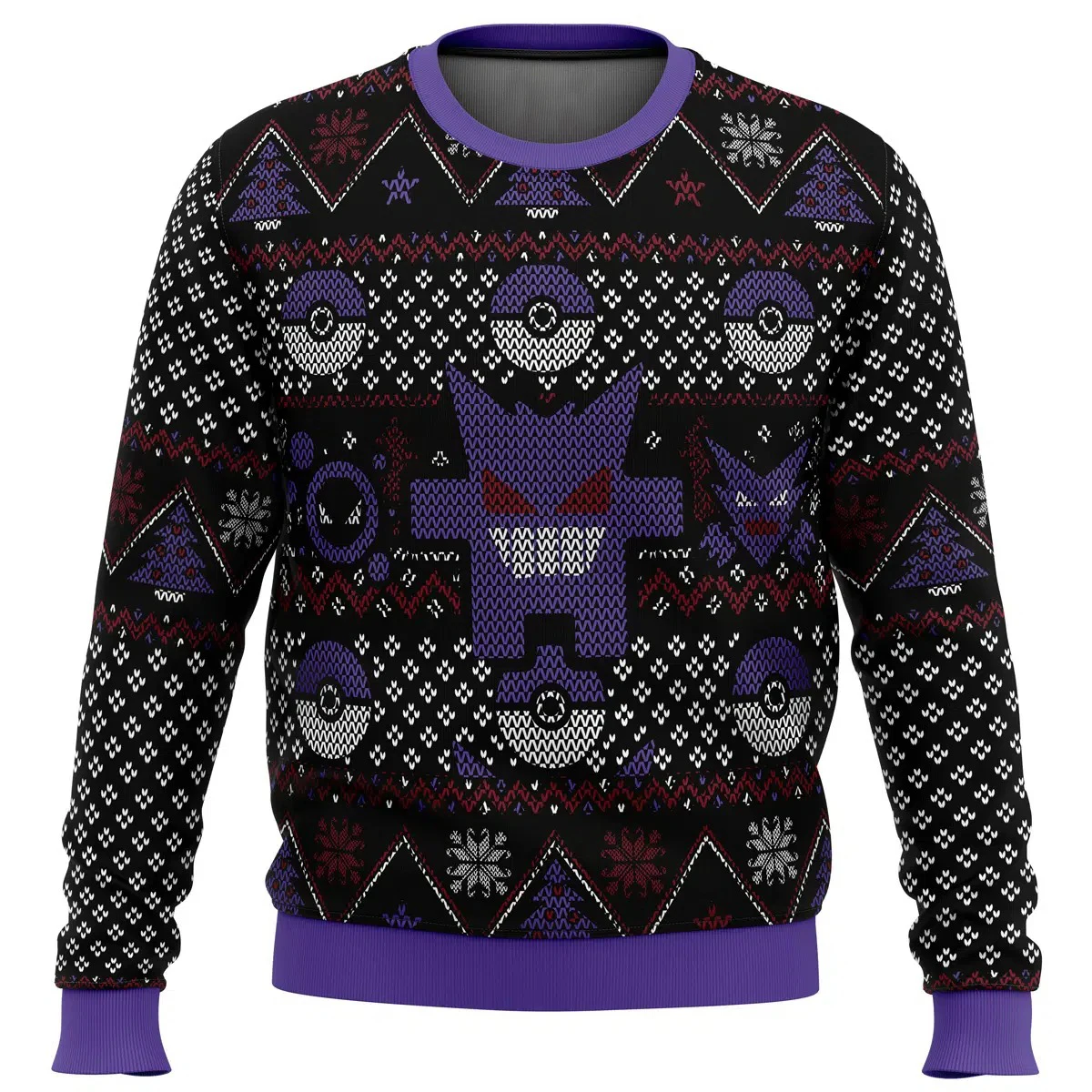 Christmas Pokemon Gengar And Pokeball Kawaii Sweater
