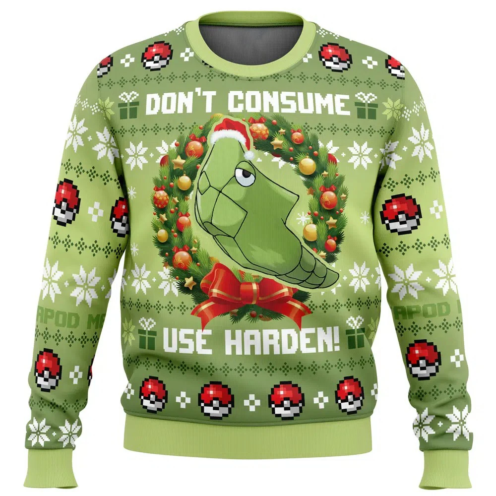 Christmas Pokemon Metapod Kawaii Sweater