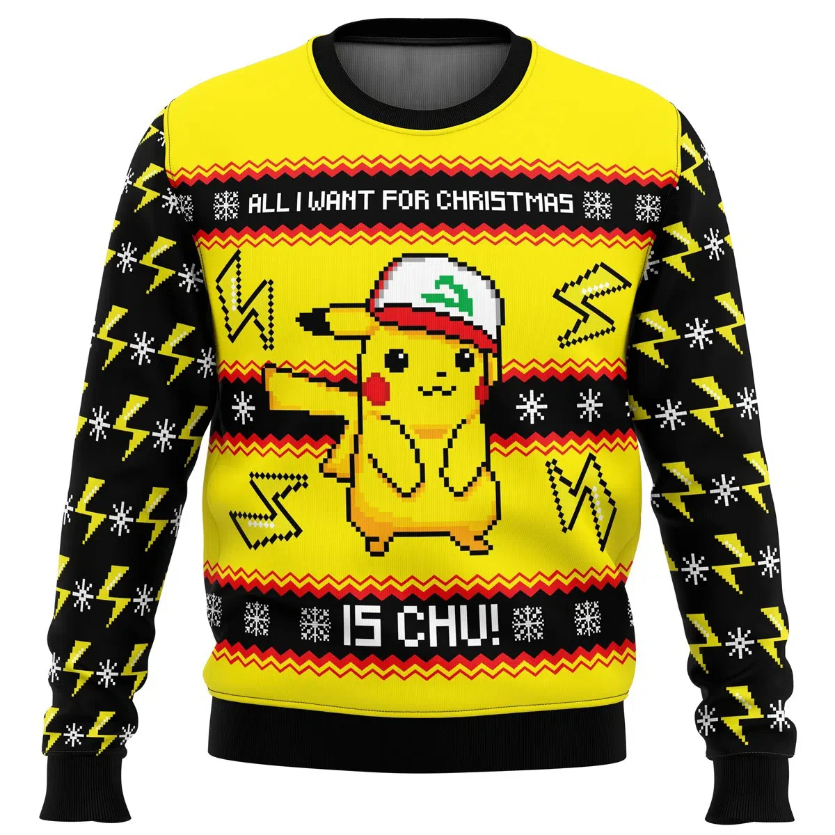 Cartoon Kawaii Christmas Pokemon Pikachu Sweater