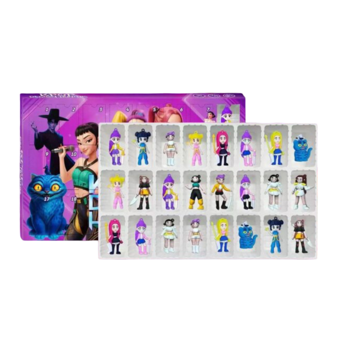 24Pcs Christmas Kawaii Advent Calendar KPop Demon Hunters Keychain
