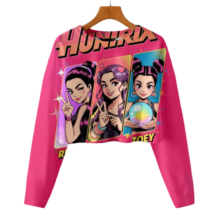 KPop Demon Hunters Kawaii Huntrix Cropped Hoodie KPop Demon Hunters Kawaii Huntrix Cropped Hoodie