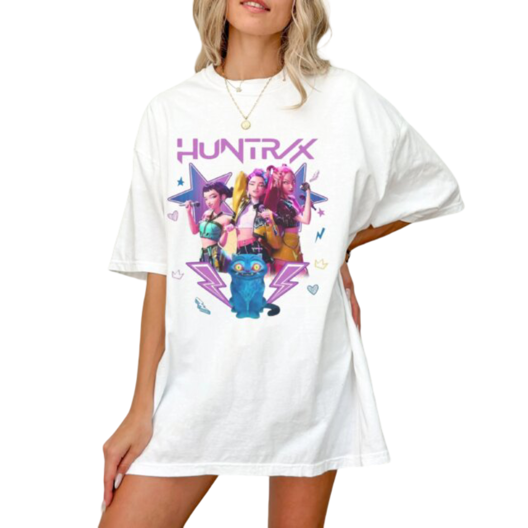  Kawaii KPop Demon Hunters Huntrix Short Sleeve T-Shirt