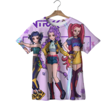 Kawaii Anime KPop Demon Hunters Character Short Sleeve T-Shirt Kawaii Anime KPop Demon Hunters Character Short Sleeve T-Shirt