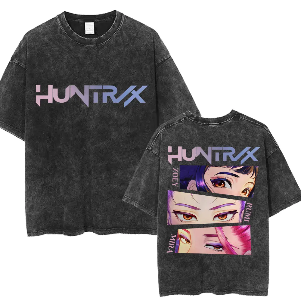 Kawaii KPop Demon Hunters Huntrix Print T-Shirt For Women