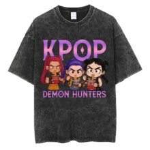 Anime KPop Demon Hunters Huntrix Kawaii T-Shirt For Women Anime KPop Demon Hunters Huntrix Kawaii T-Shirt For Women